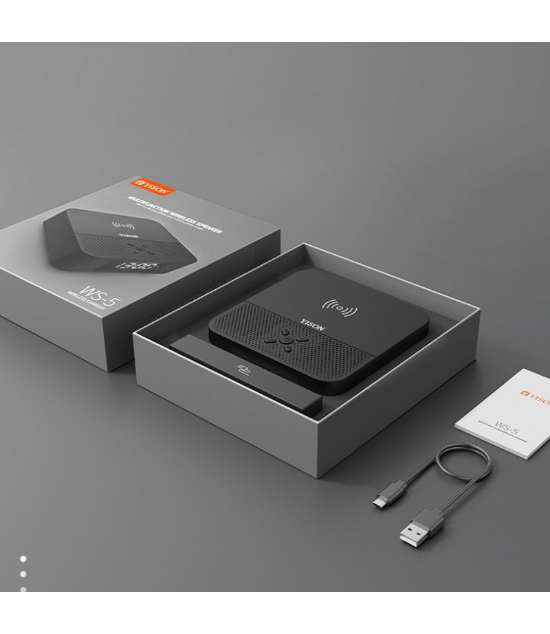 Yison und Celebrat Multifunction Wireless Phone Charger/ Speaker and Alarm Clock (WS-5), Art.:000731