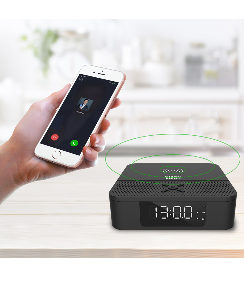 Yison und Celebrat Multifunction Wireless Phone Charger/ Speaker and Alarm Clock (WS-5), Art.:000731