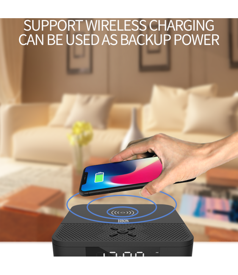 Yison und Celebrat Multifunction Wireless Phone Charger/ Speaker and Alarm Clock (WS-5), Art.:000731