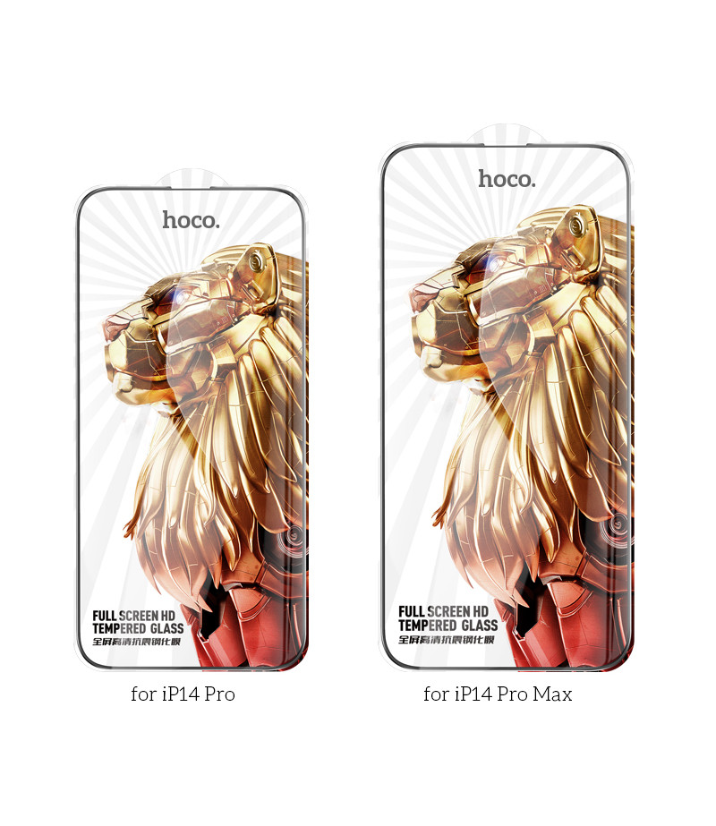 Hoco Full screen HD tempered glass set für iPhone 14 Pro Max (G9), Art.:000901