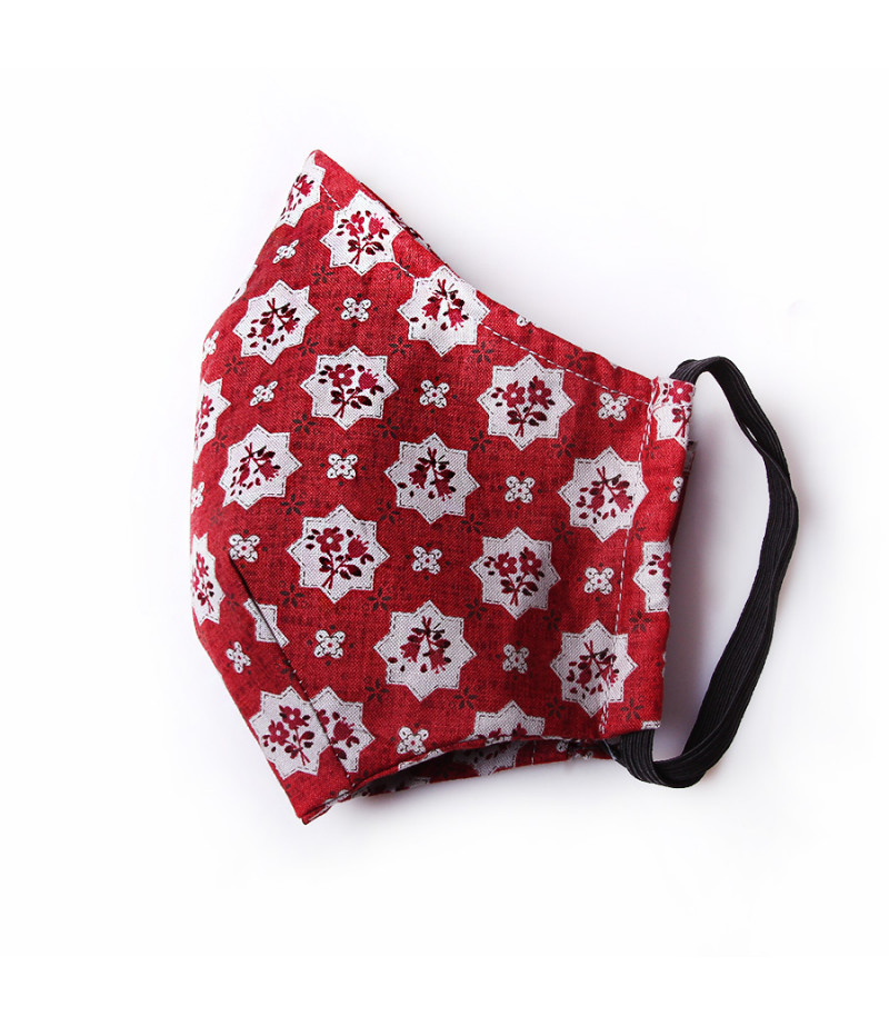3 Layer Washable Mask with elastic earbands and extra filter pocket, Art.:000708