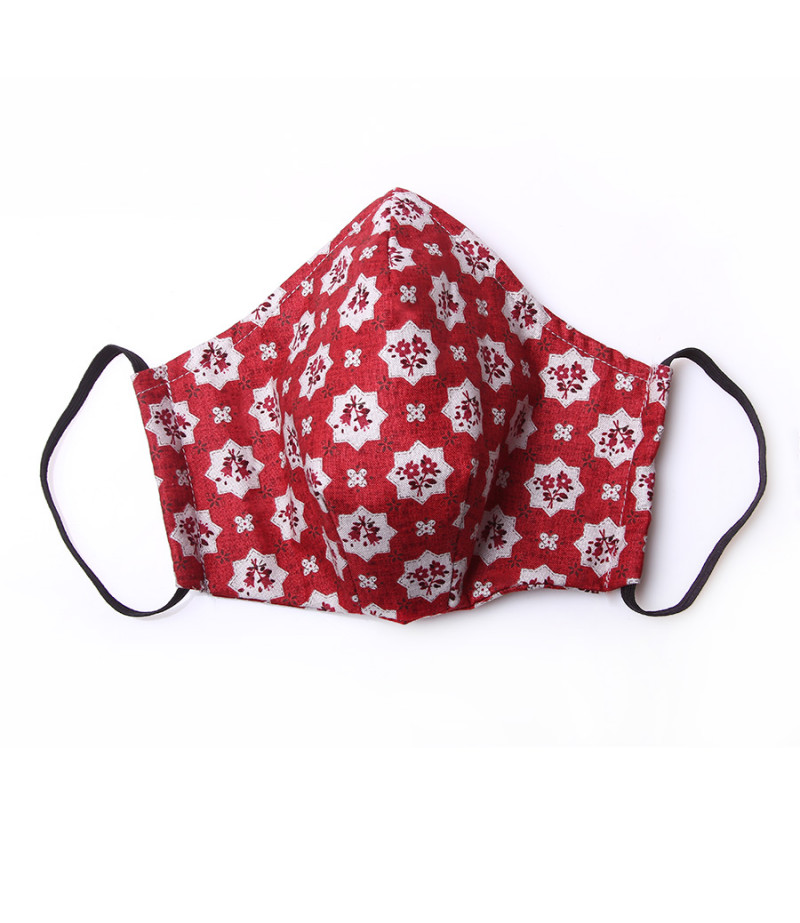 3 Layer Washable Mask with elastic earbands and extra filter pocket, Art.:000708