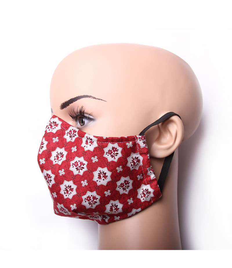3 Layer Washable Mask with elastic earbands and extra filter pocket, Art.:000708