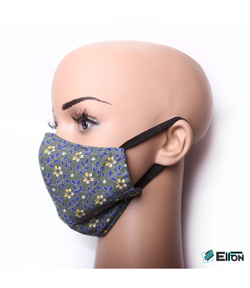 3 Layer Washable Mask with elastic earbands, Art.:000709
