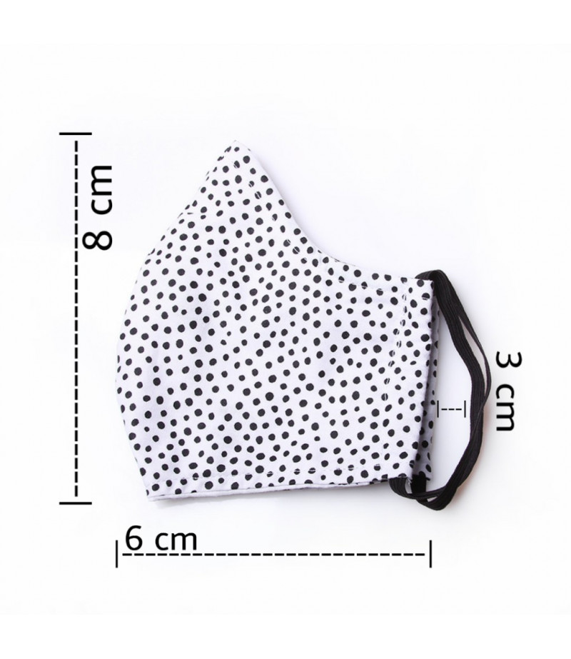 3 Layer Washable Mask with elastic earbands and extra filter pocket, Art.:000710