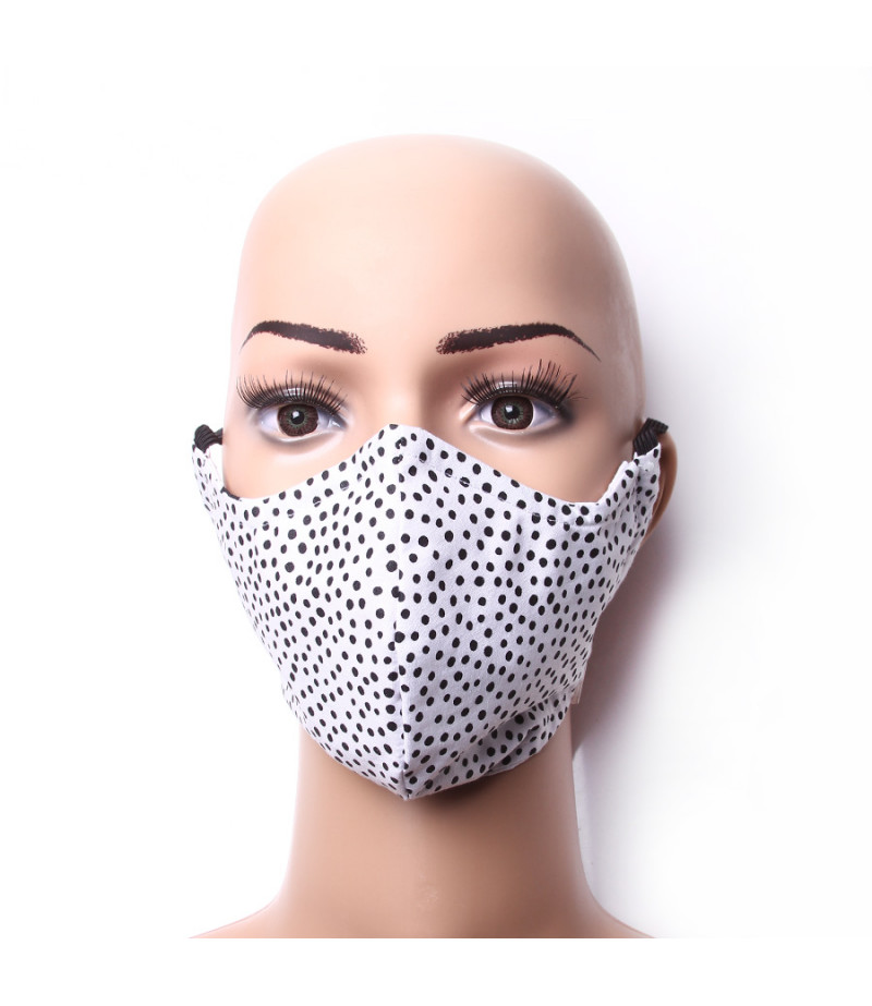 3 Layer Washable Mask with elastic earbands and extra filter pocket, Art.:000710