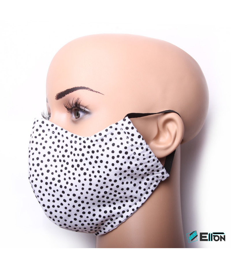 3 Layer Washable Mask with elastic earbands and extra filter pocket, Art.:000710