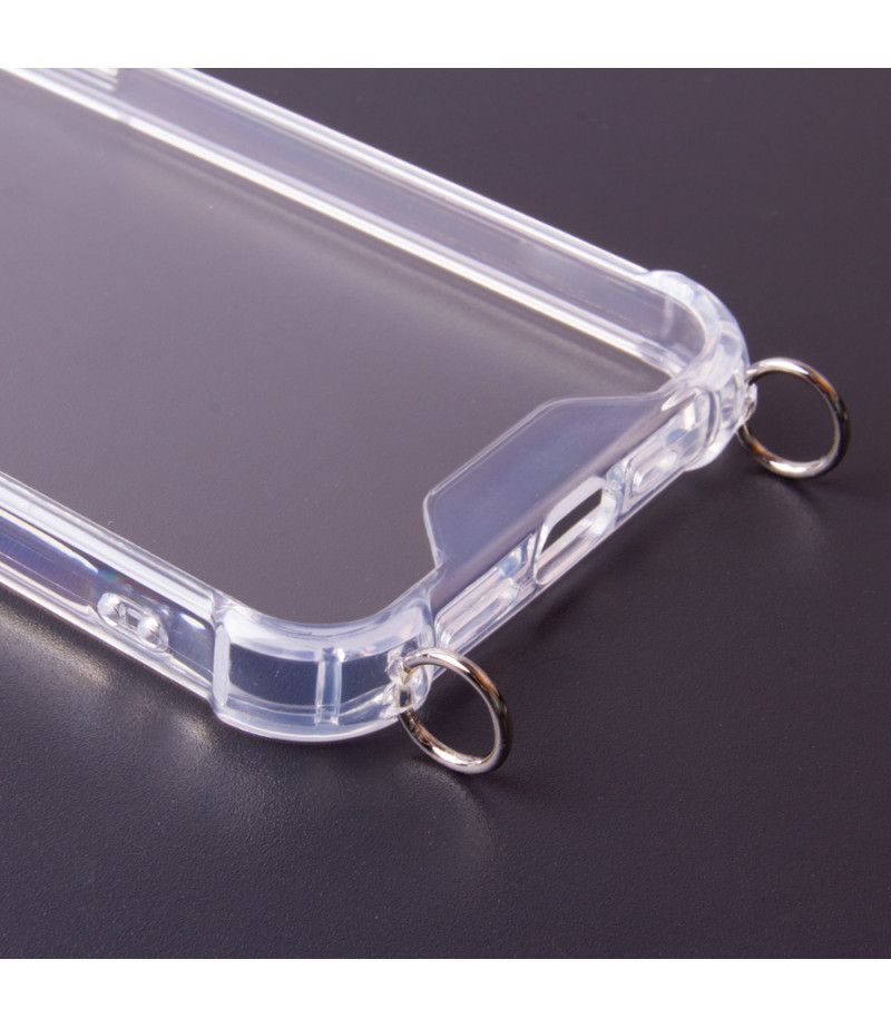 Vorpräparierte TPU+PC hart kristallklar Hülle mit Silber Ring für iPhone XS MAX, Art.:000004-1