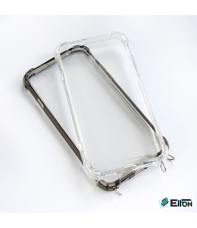 Vorpräparierte TPU+PC hart kristallklar Hülle mit Silber Ring für iPhone 6/6s, Art.:000004-1