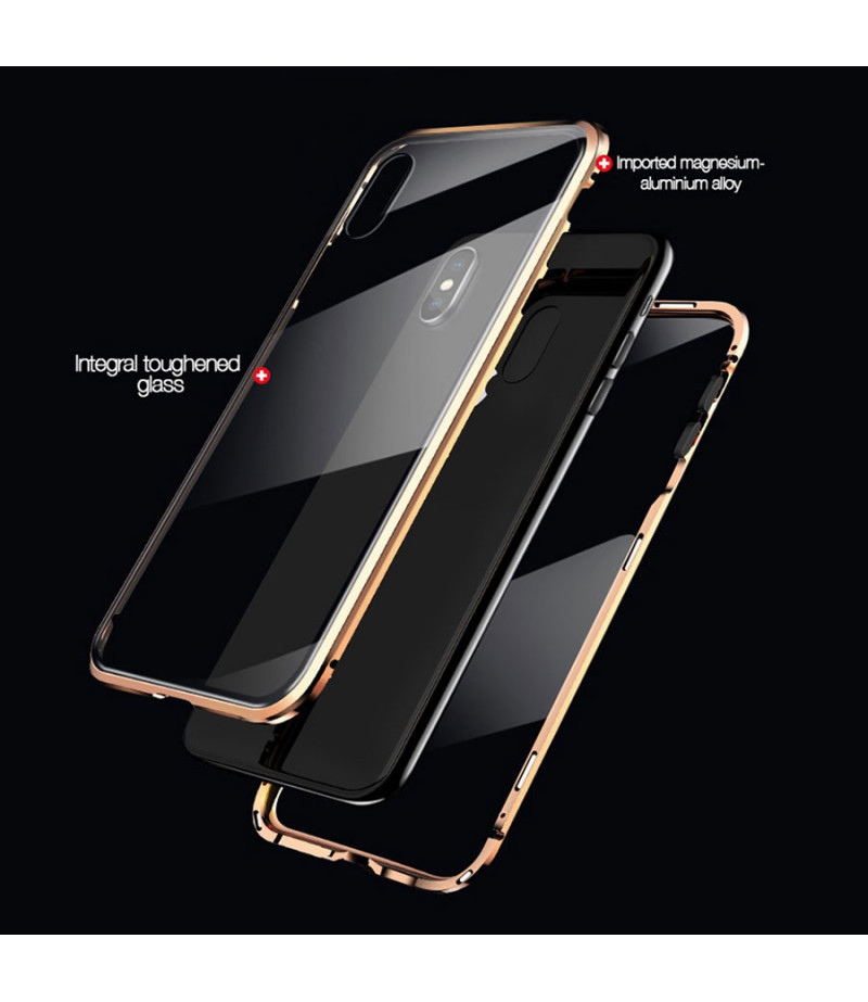 360° Metal Magnetic Case 2 side Glass for iPh11 Pro Max (6.5), Art:000496-1