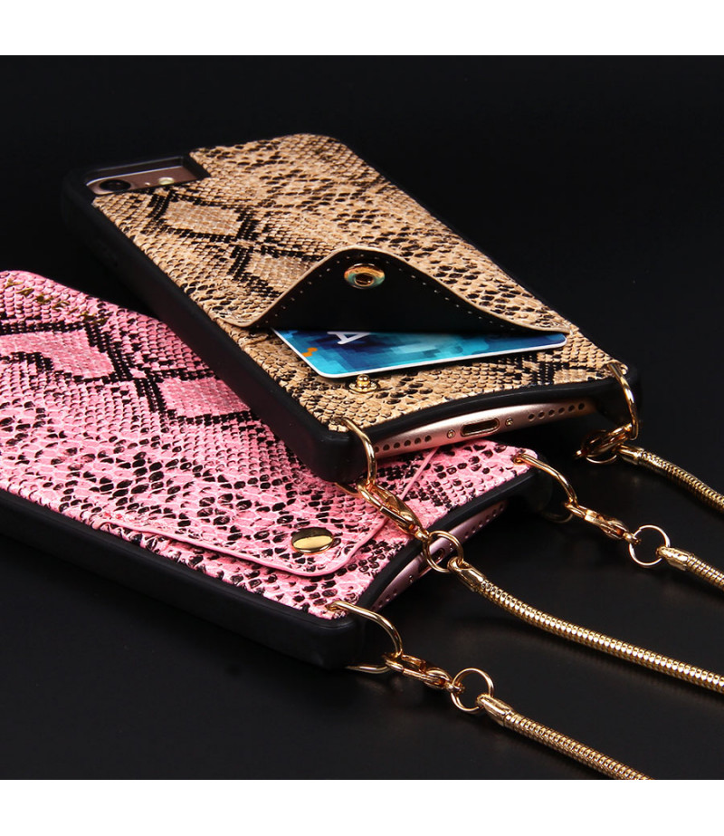 Snake Skin Cross-body Chain Case für iPhone 6/7/8, Art.:000007