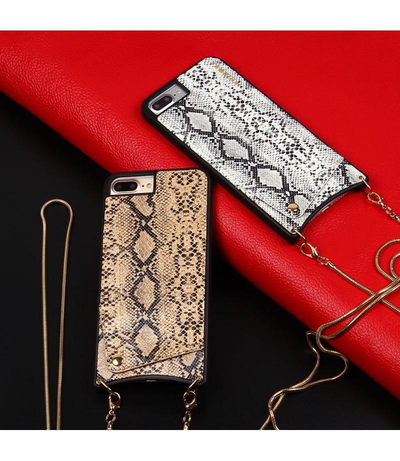 Snake Skin Cross-body Chain Case für iPhone 6 Plus/7 Plus/8 Plus, Art.:000007