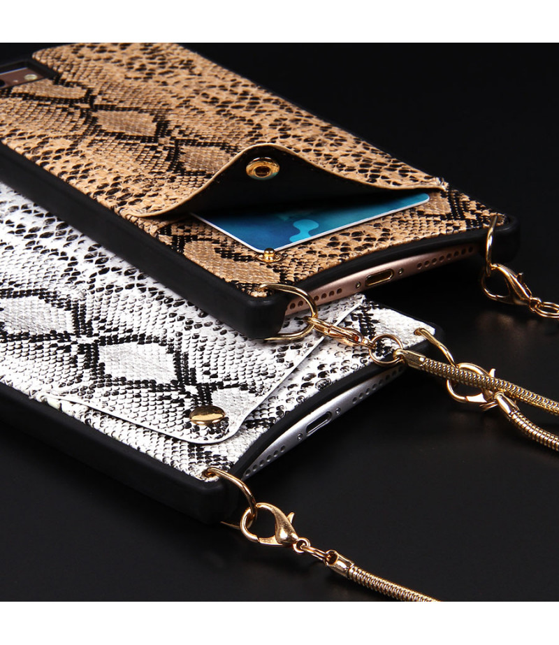 Snake Skin Cross-body Chain Case für iPhone 6 Plus/7 Plus/8 Plus, Art.:000007