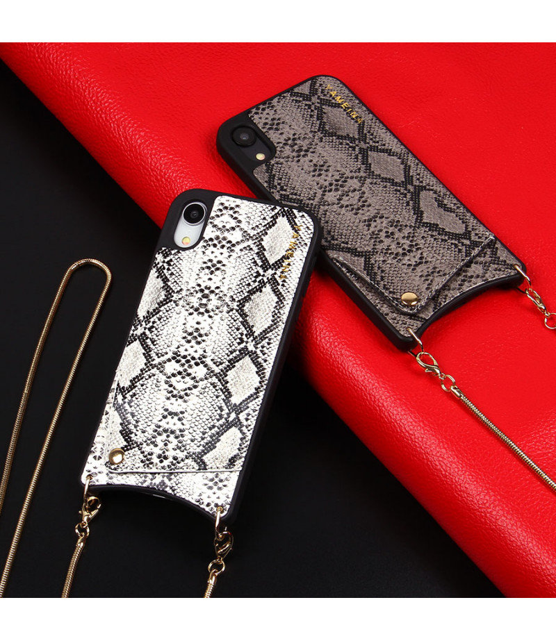 Snake Skin Cross-body Chain Case für iPhone XR (6.1), Art.:000007