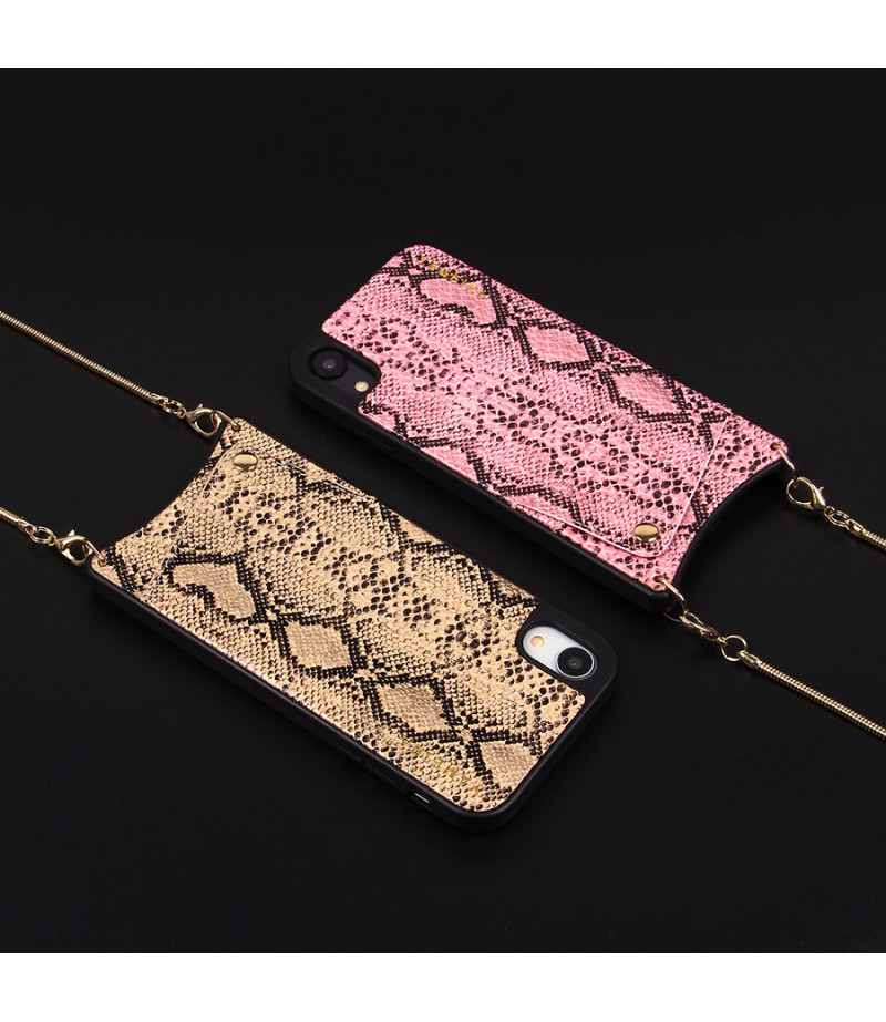 Snake Skin Cross-body Chain Case für iPhone XR (6.1), Art.:000007