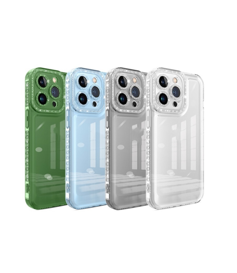 Transparente Diamant-Kameraschutzhülle für iPhone 14, Art.:000968