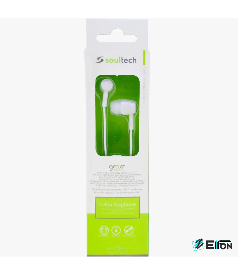 Soultech Komfort Kopfhörer In-Ear Earphone 1m weiß KK030B