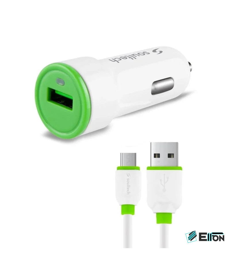 Soultech USB-A für Micro Autoladegerät mit Kabel 2 USB-Ports 1m SC344B