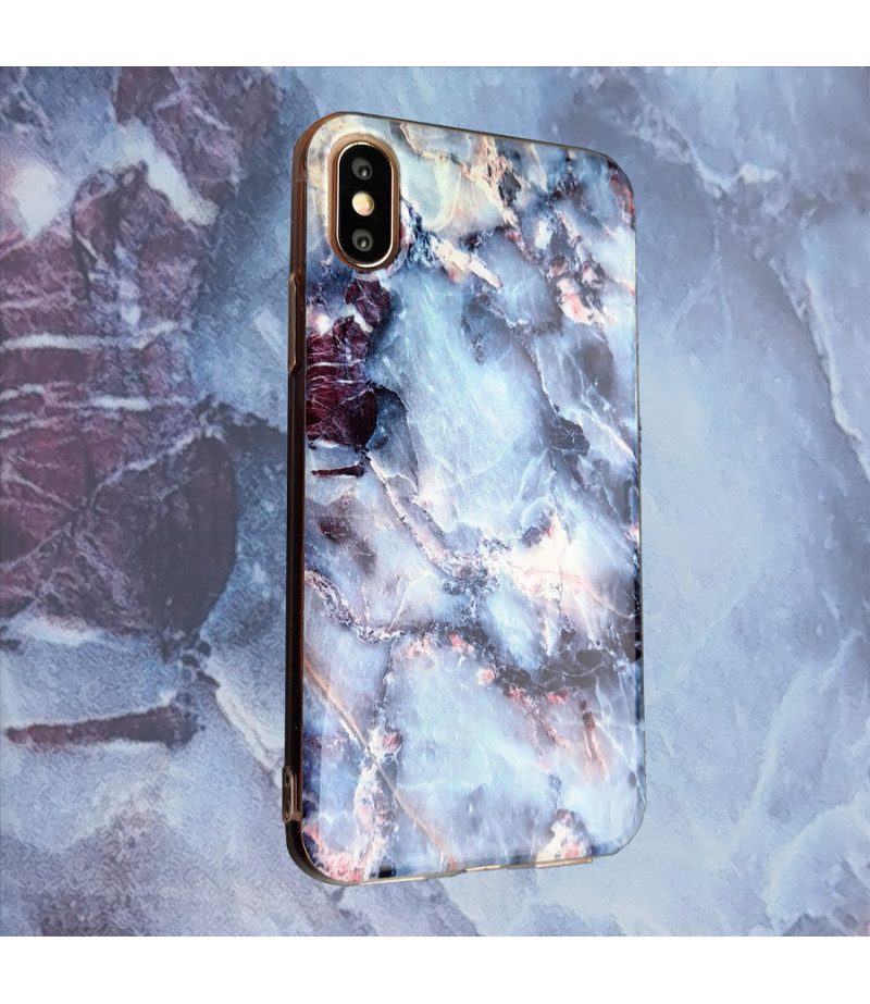 Purple-Grey Amethyst Marble Print Case für iPhone 6/6s Plus, Art.:000366