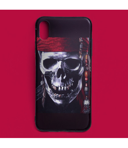 Matt Pirate Skull Print Case für iPhone 6/6s Plus, Art.:000447