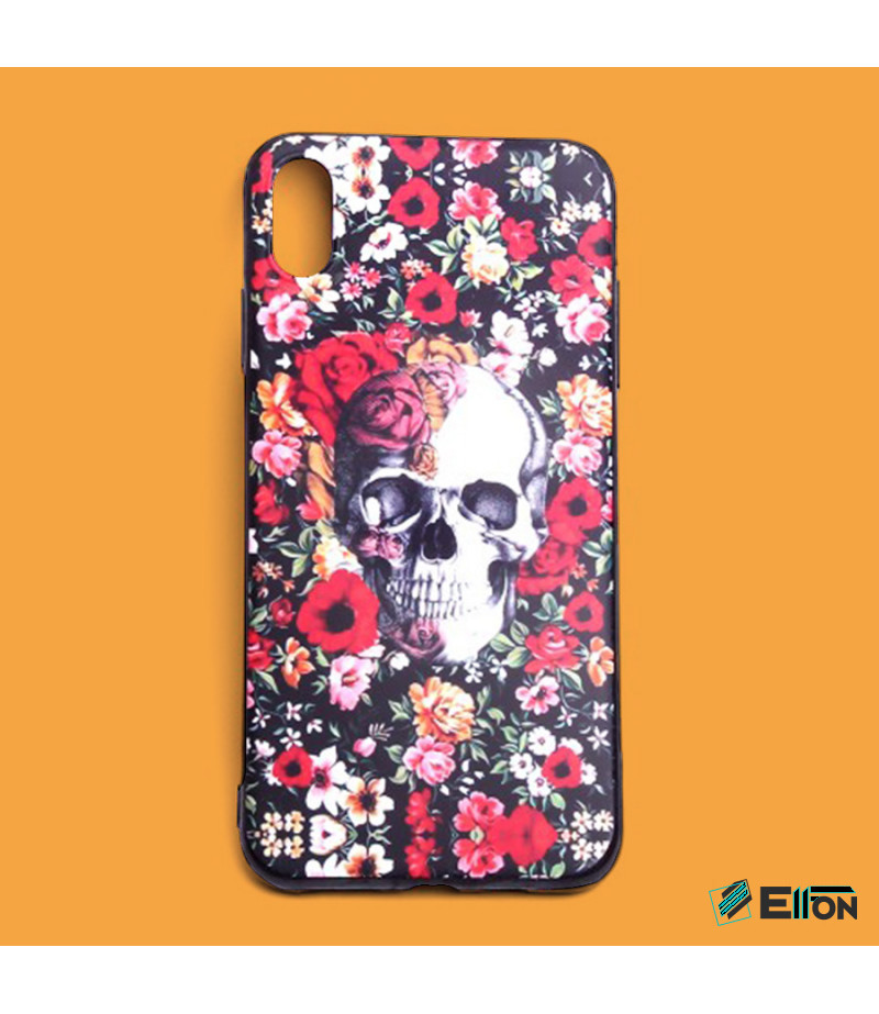 Matt Skull in Flowers Print Case für iPhone XR (6.1), Art.:000448