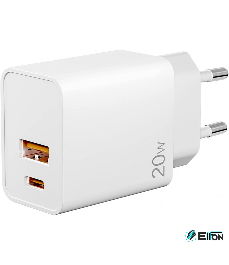 Soultech Quick Travel Adapter Dual USB A + USB C 20W SC225B