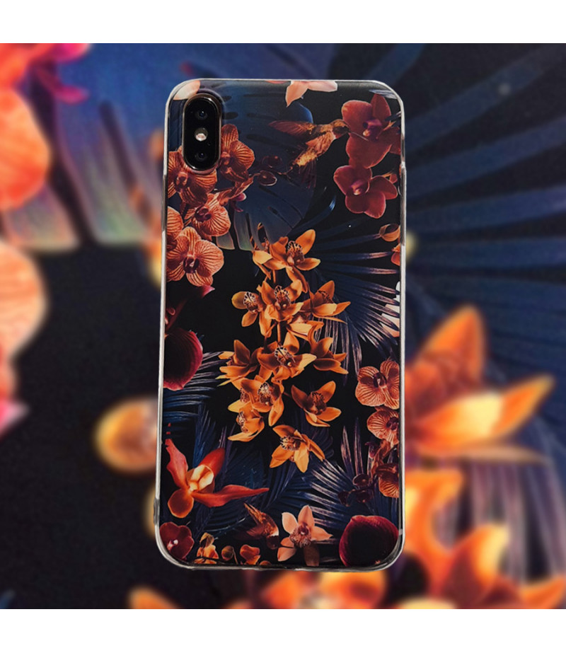 Tropical Orchid Black Background Case für iPhone XS Max (6.5), Art.:000382