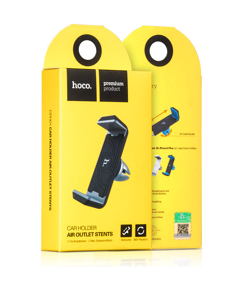 Hoco CPH01 Car holder phone clip air outlet mount, Art.:000858