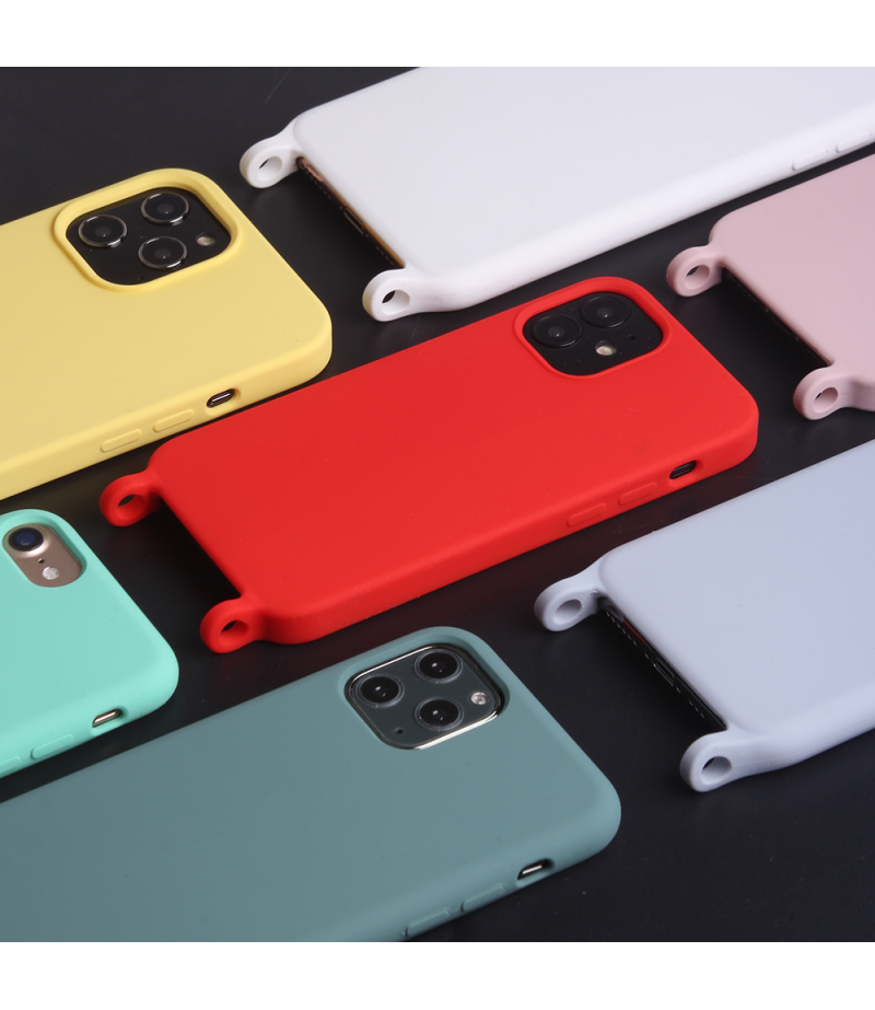 Handyhülle soft touch silicone case mit ösen für kette für iPhone  6/7/8, Art.:000350