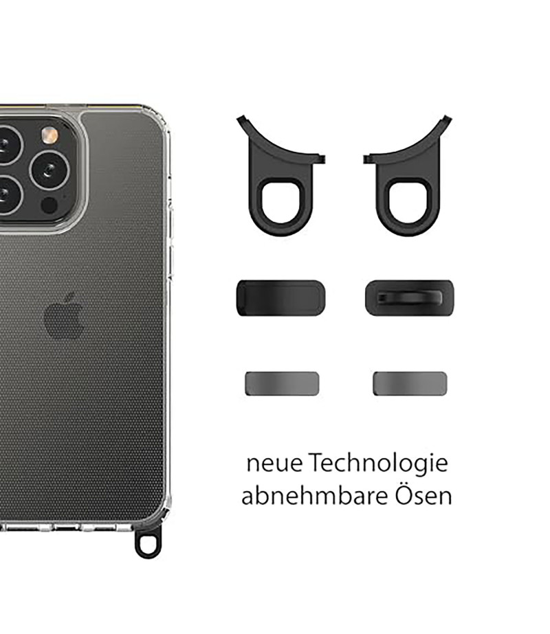 Handyhülle mit Abnehmbaren Ösen für iPhone 15 Pro, Art.: 000906