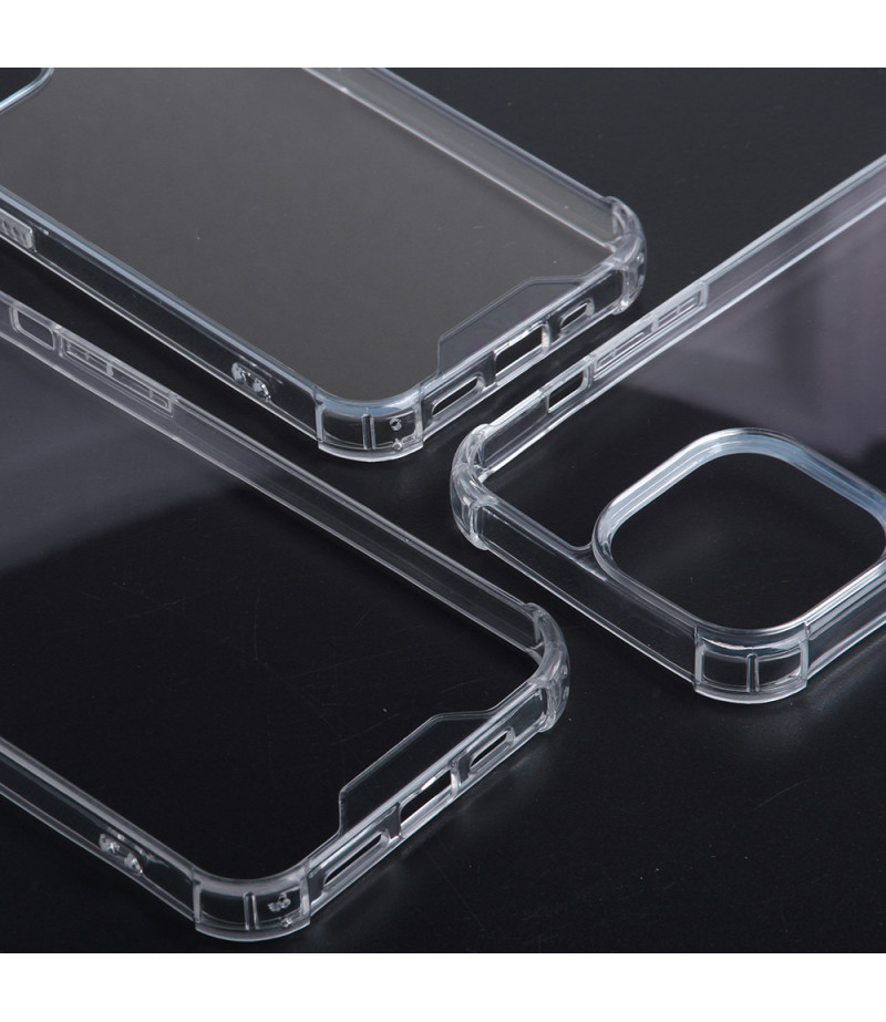 Vorpräparierte Hülle mit LöchernTPU+PC hart kristallklar für iPhone 13 Pro, Art.:000004