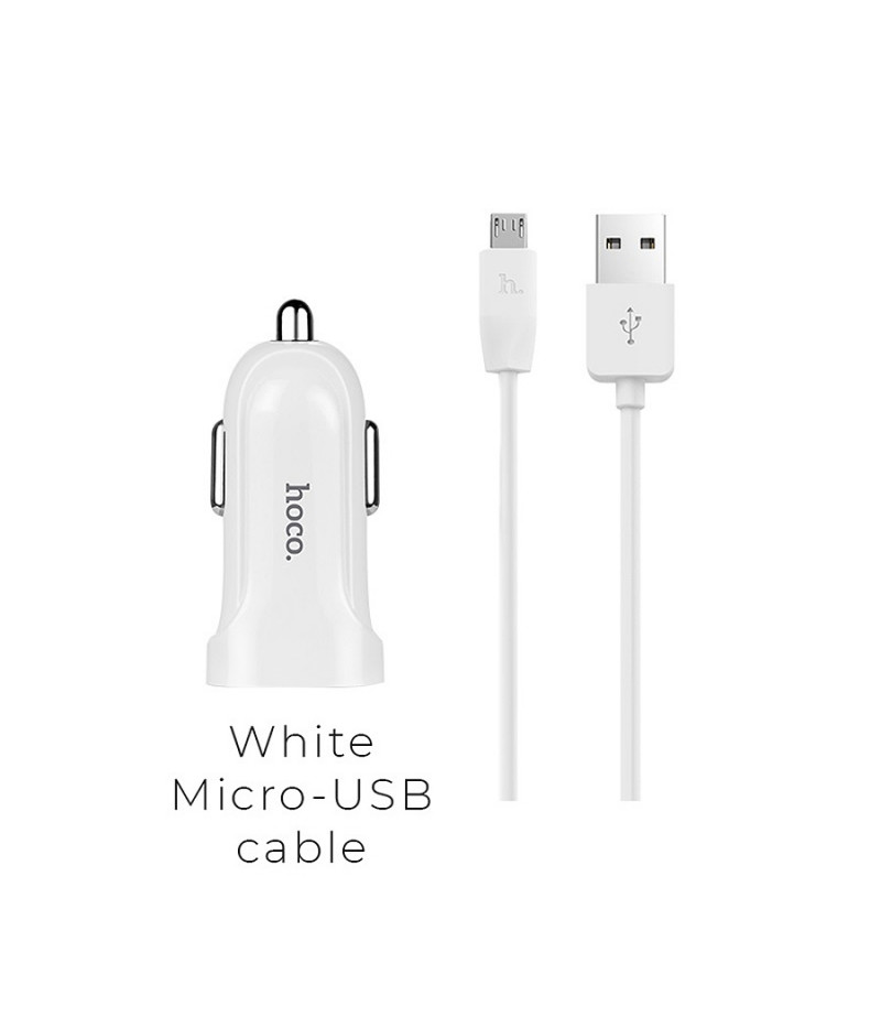 Hoco Z2A Two-Port Car Charger Set with Micro Cable, Art.:000420