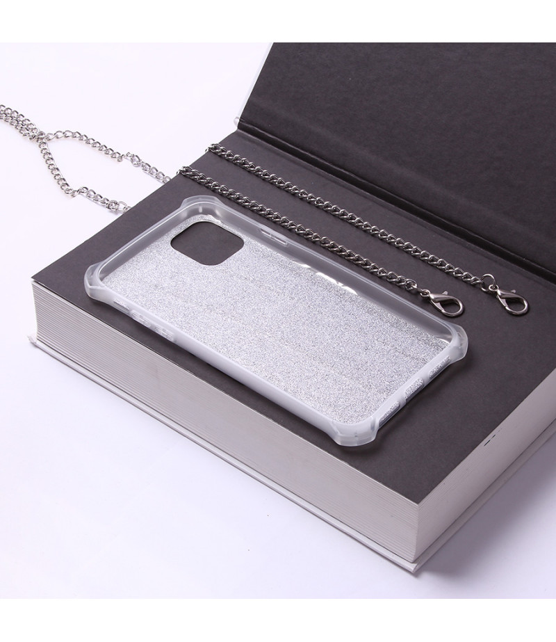 Crossbody-Handykette Gold Elektroplattiertes Flash-Pulver imd für iPhone 11 Pro Art.:000691