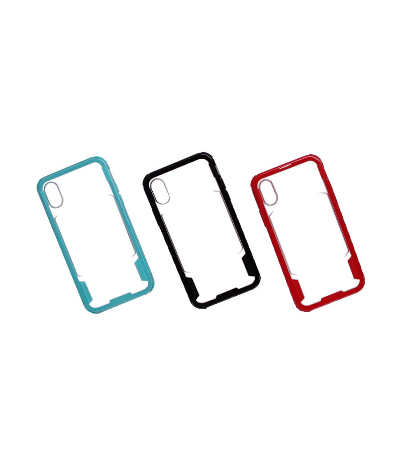 Hülle mit TPU Rahmen und transparentem PC Backcover für iPhone X/XS, Art.:000026