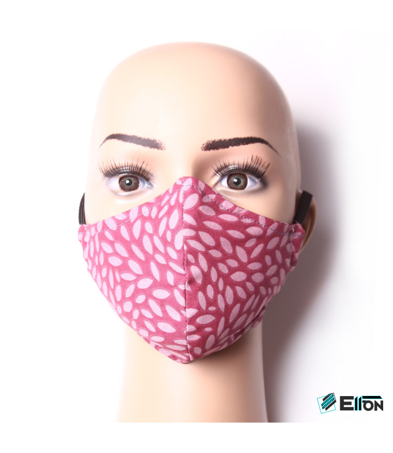 3 Layer Washable Mask with elastic earbands and extra filter pocket, Art.:000712-1