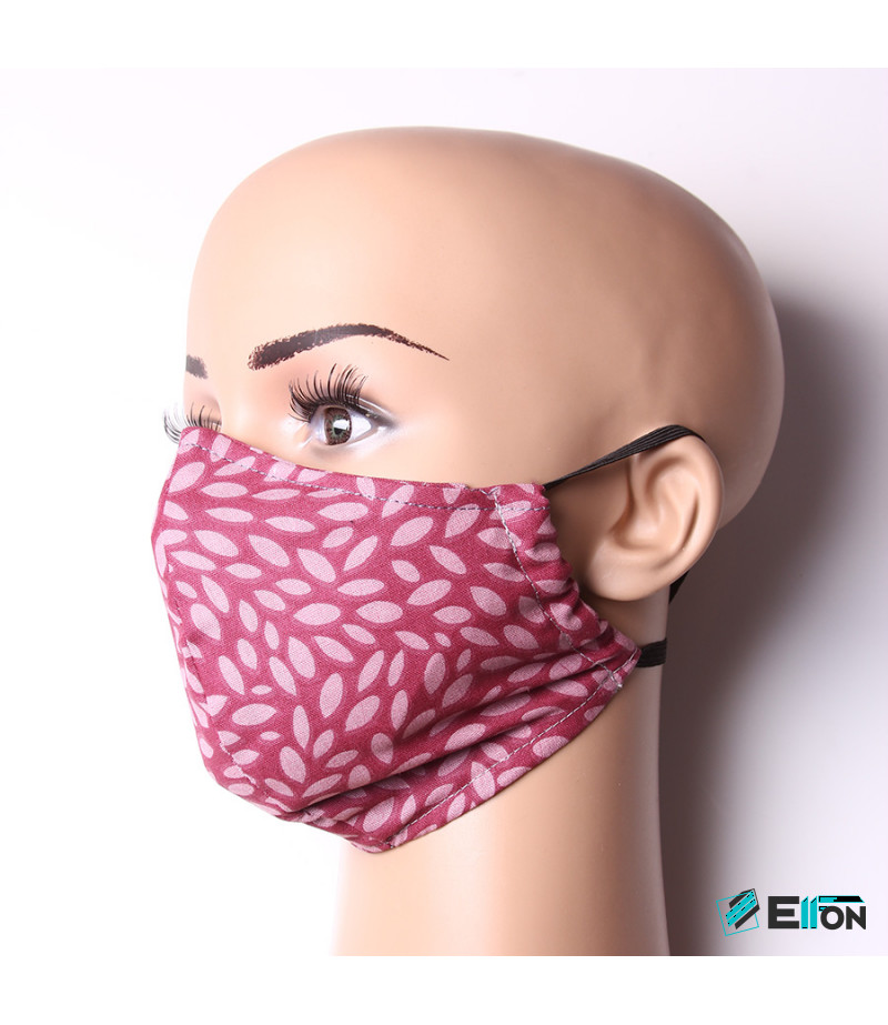 3 Layer Washable Mask with elastic earbands and extra filter pocket, Art.:000712-1