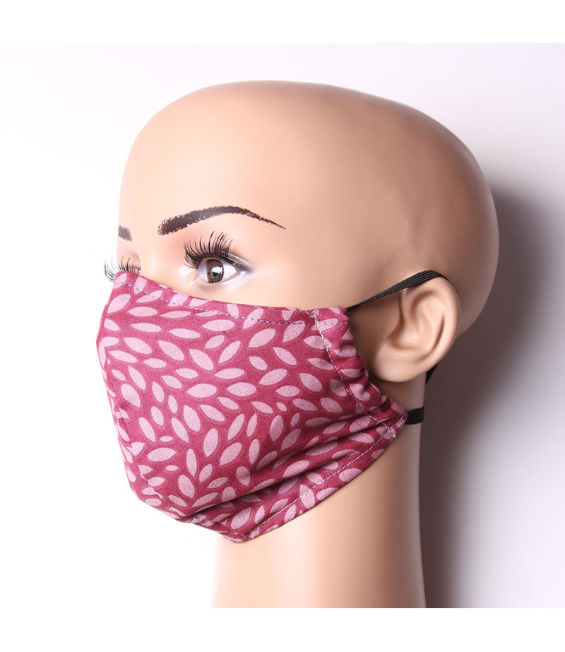 3 Layer Washable Mask with elastic earbands and extra filter pocket, Art.:000712-1
