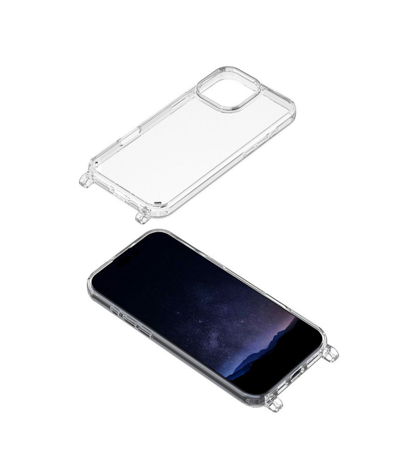 Elfon Transparente Hülle mit Ösen für iPhone 16, Art.: 000802