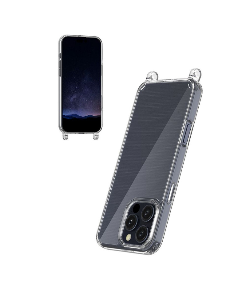 Elfon Transparente Hülle mit Ösen für iPhone 16 Pro, Art.: 000802