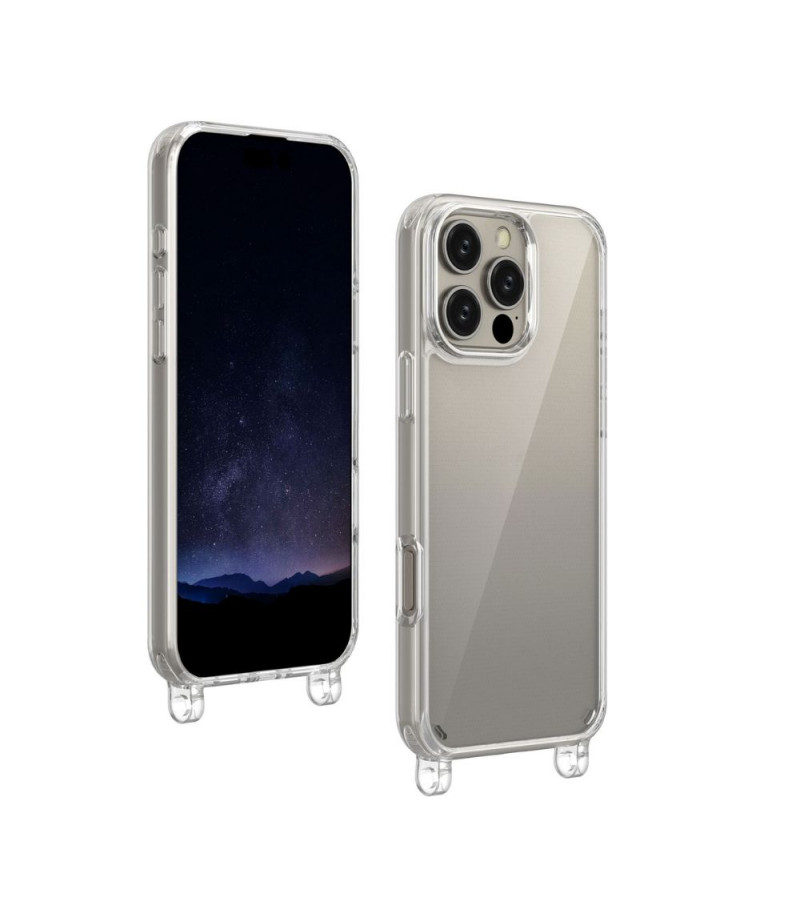 Elfon Transparente Hülle mit Ösen für iPhone 16 Pro Max, Art.: 000802