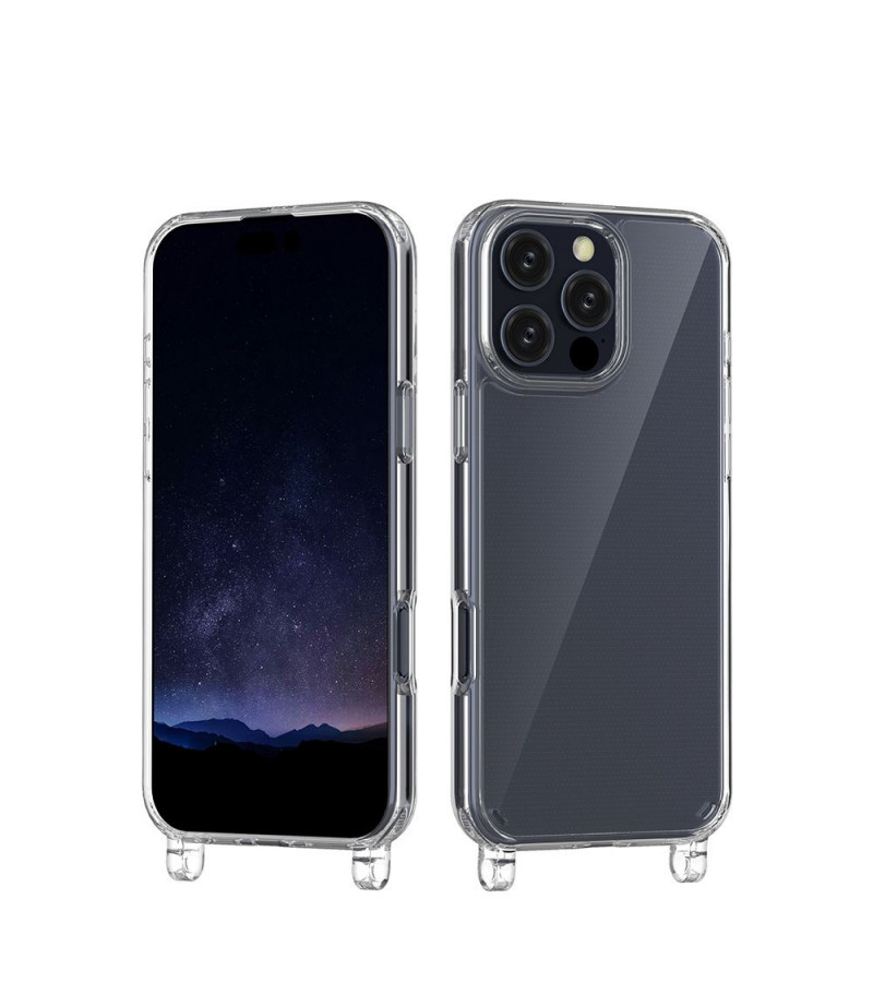 Elfon Transparente Hülle mit Ösen für iPhone 16 Pro Max, Art.: 000802