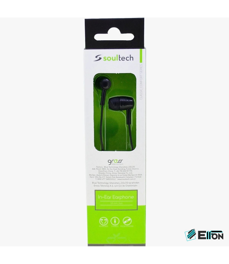 Soultech Komfort Kopfhörer In-Ear Earphone 1m schwarz KK030S