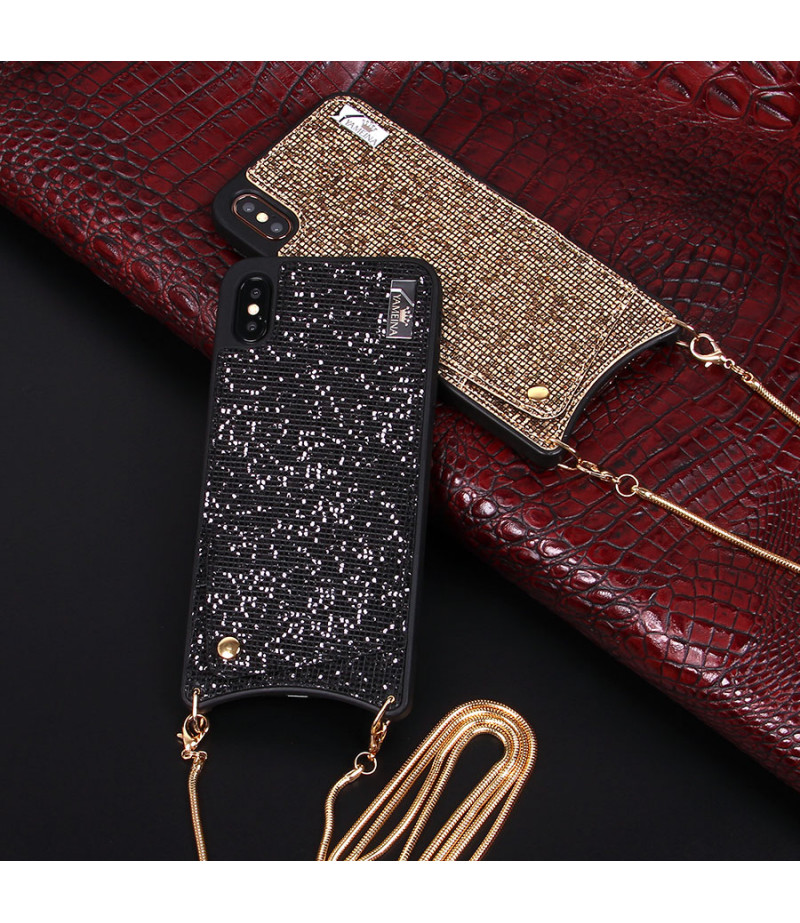 Diamond Mesh Lace Cross-body Case mit Band für iPhone 11, Art.:000009