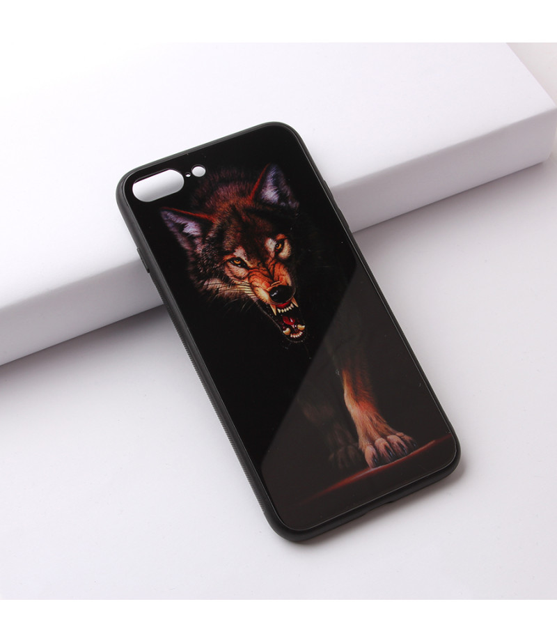 Glascase mit Musteraufdruck (Wolf) für iPhone 7/8 Art.:000215