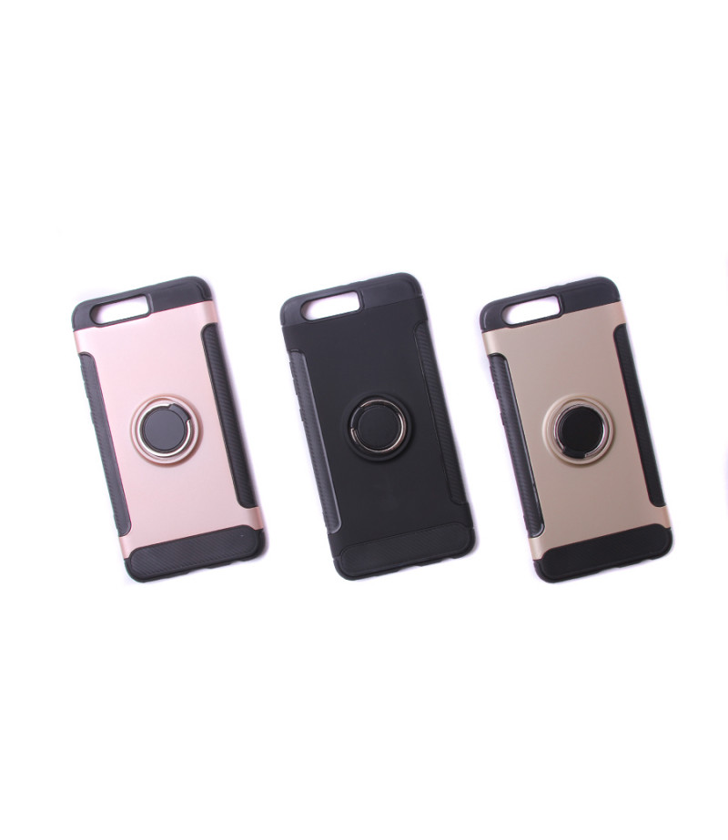 Carbon Design Case mit Magnet und Stand für Huawei P10 Plus, Art.:000049