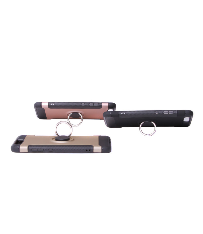 Carbon Design Case mit Magnet und Stand für Huawei P10 Plus, Art.:000049