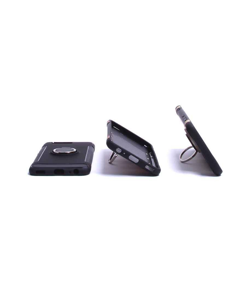 Carbon Design Case mit Magnet und Stand für Huawei P10, Art.:000049