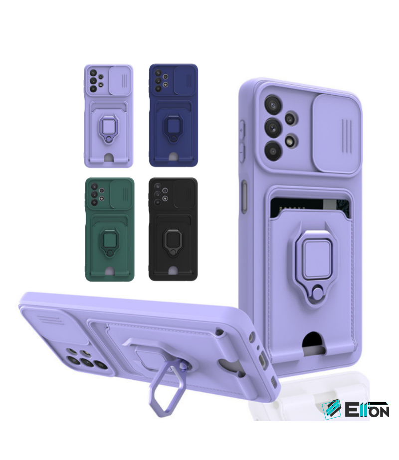 Armor Kartenhalter Kameraschutz Hülle mit Ring für iPhone 13 Pro, Art.:000501