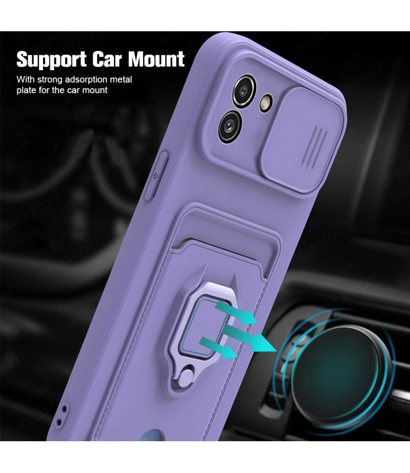 Armor Kartenhalter Kameraschutz Hülle mit Ring für iPhone 13 Pro Max, Art.:000501