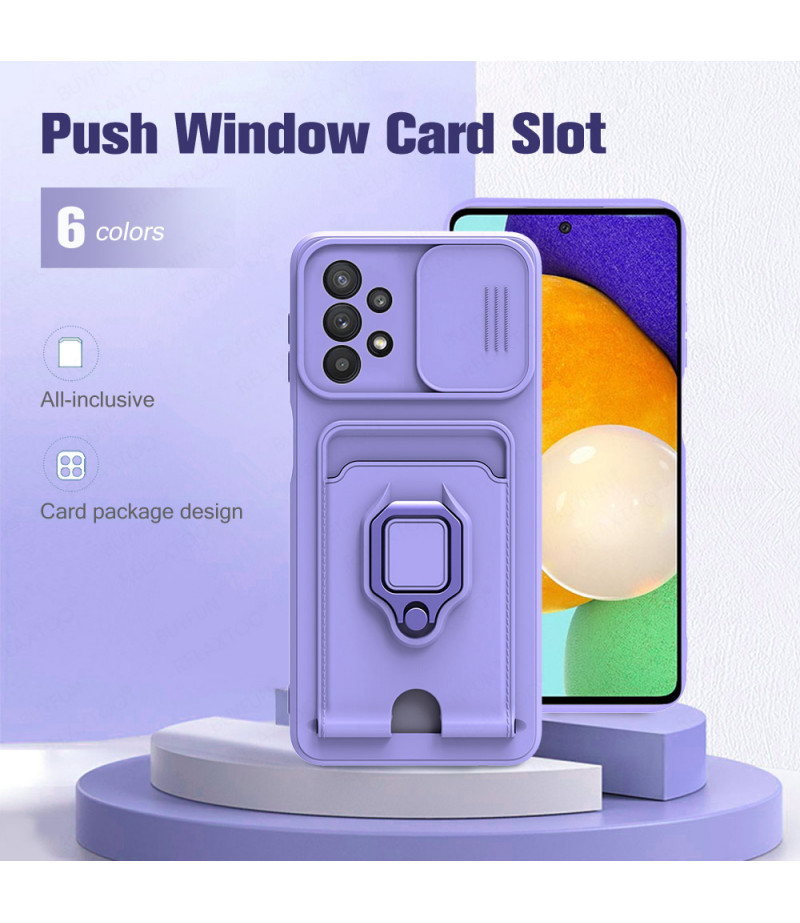 Armor Kartenhalter Kameraschutz Hülle mit Ring für iPhone 13 Pro Max, Art.:000501